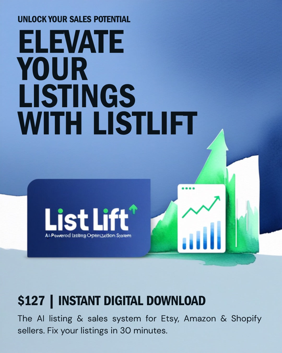 ListLift — The AI Listing & Sales System for Etsy, Amazon & Shopify Sellers